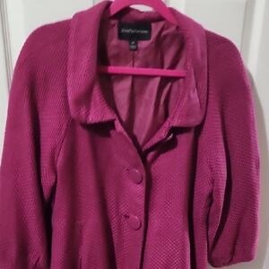 John Paul Richard Women's Bold Fuchsia Pea Coat